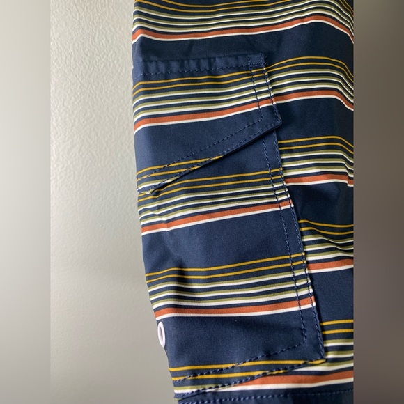 Goodthreads Men's Swim Shorts Navy/Striped - Size 42 NWOT SKU1062 - Picture 4 of 12